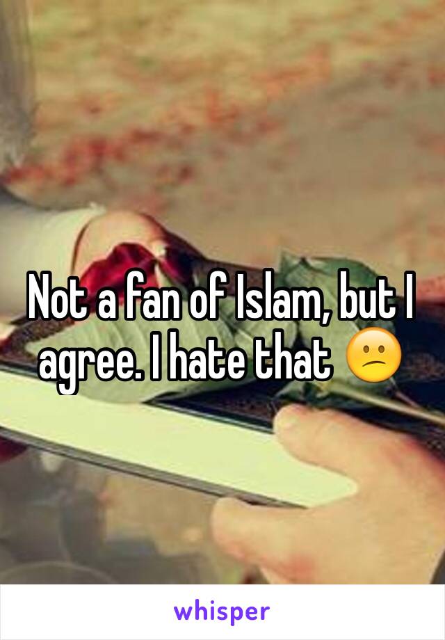 Not a fan of Islam, but I agree. I hate that 😕