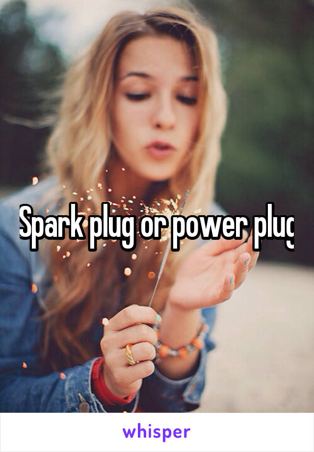 Spark plug or power plug