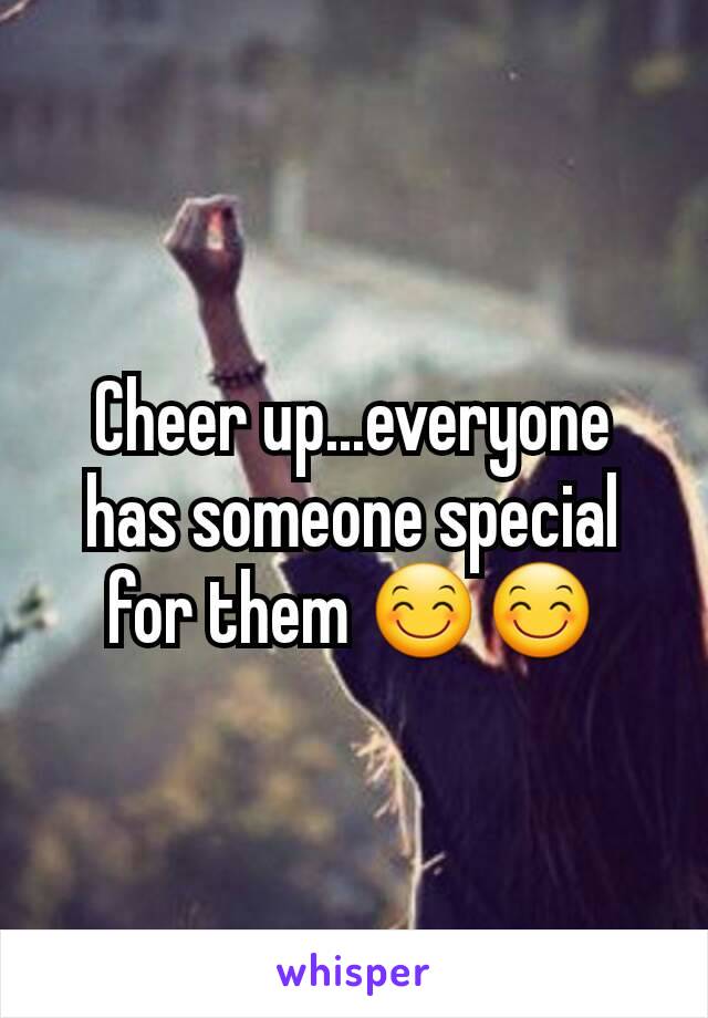 Cheer up...everyone has someone special for them 😊😊