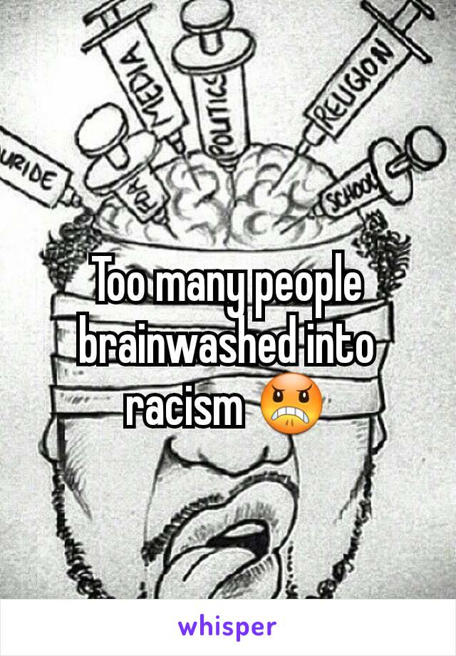 Too many people brainwashed into racism 😠