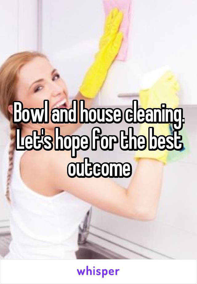 Bowl and house cleaning. Let's hope for the best outcome