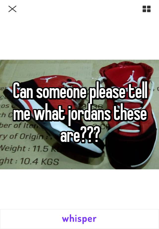 Can someone please tell me what jordans these are???