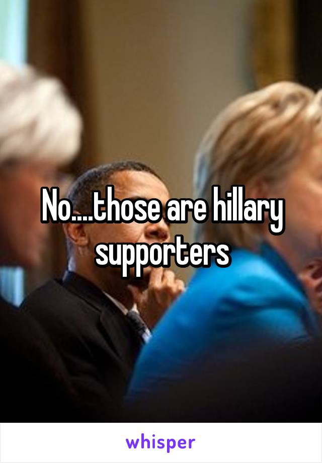 No....those are hillary supporters