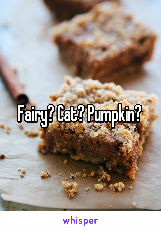 Fairy? Cat? Pumpkin? 