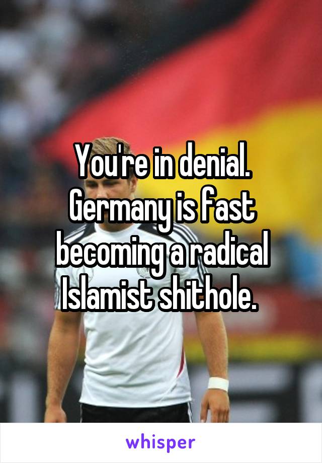 You're in denial. Germany is fast becoming a radical Islamist shithole. 