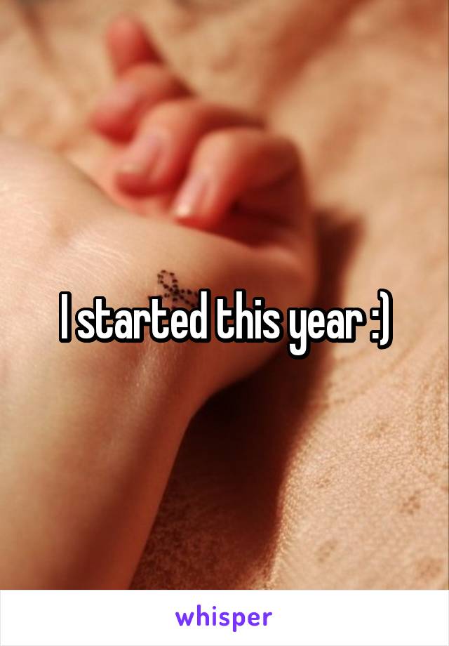I started this year :)
