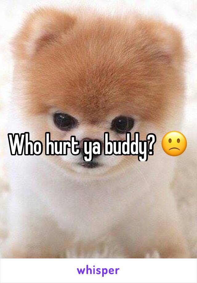 Who hurt ya buddy? 🙁