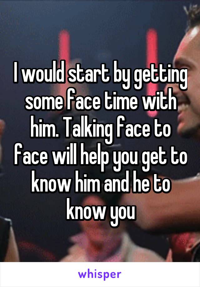 I would start by getting some face time with him. Talking face to face will help you get to know him and he to know you