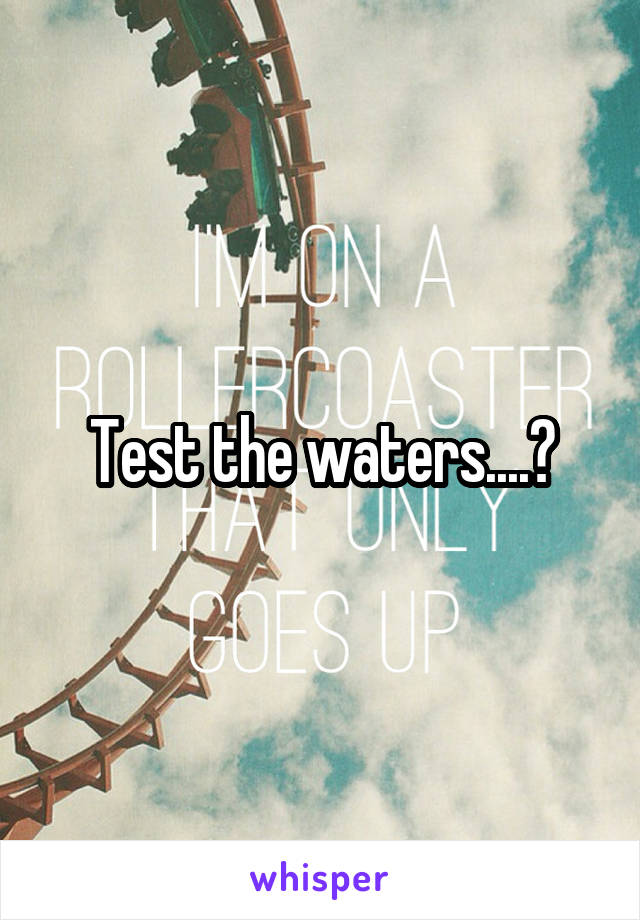 Test the waters....?