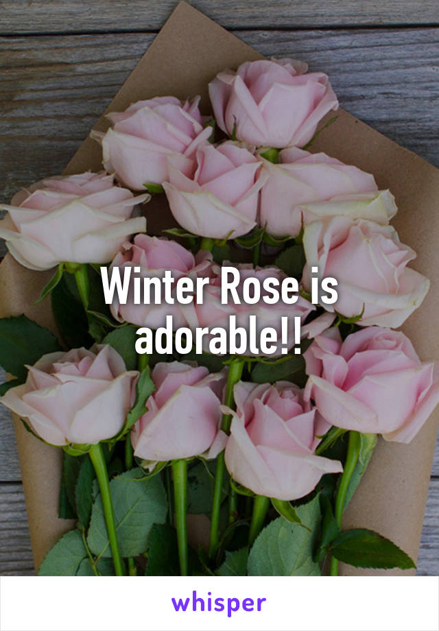Winter Rose is adorable!!