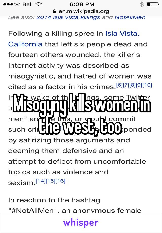 Misogyny kills women in the west, too 