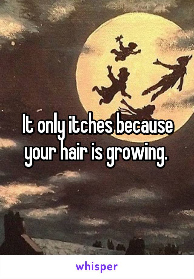 It only itches because your hair is growing. 