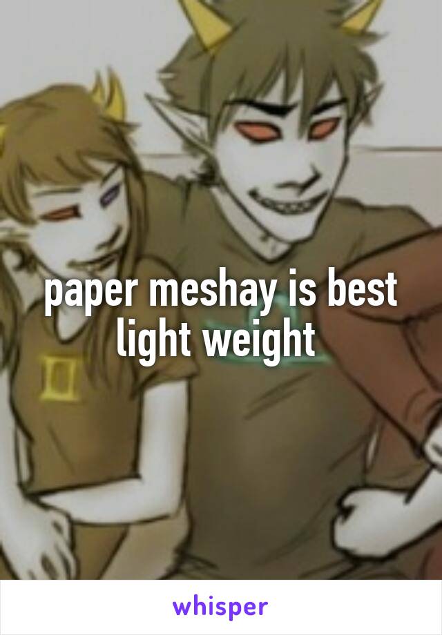 paper meshay is best light weight 
