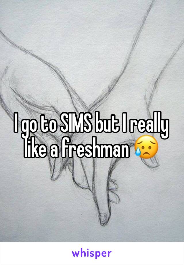 I go to SIMS but I really like a freshman 😥