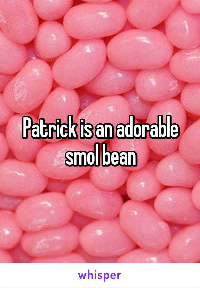 Patrick is an adorable smol bean