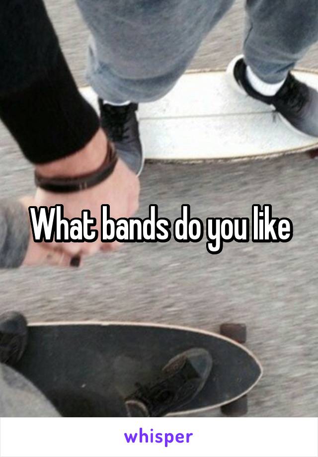 What bands do you like