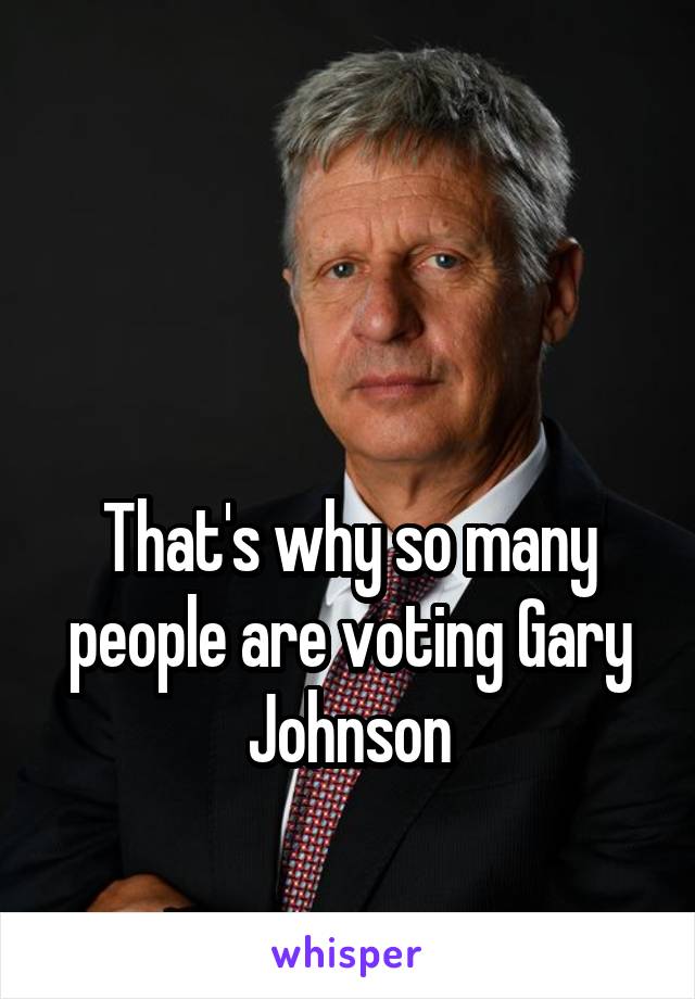 


That's why so many people are voting Gary Johnson