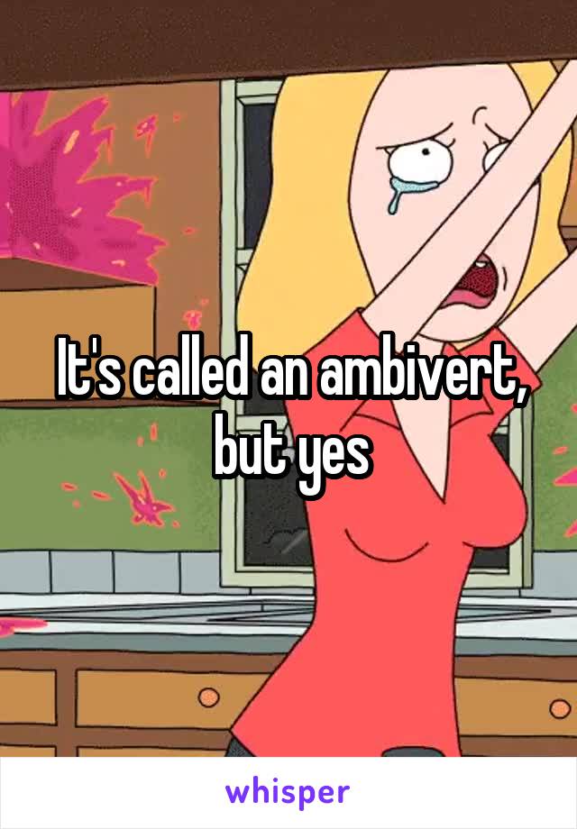 It's called an ambivert, but yes