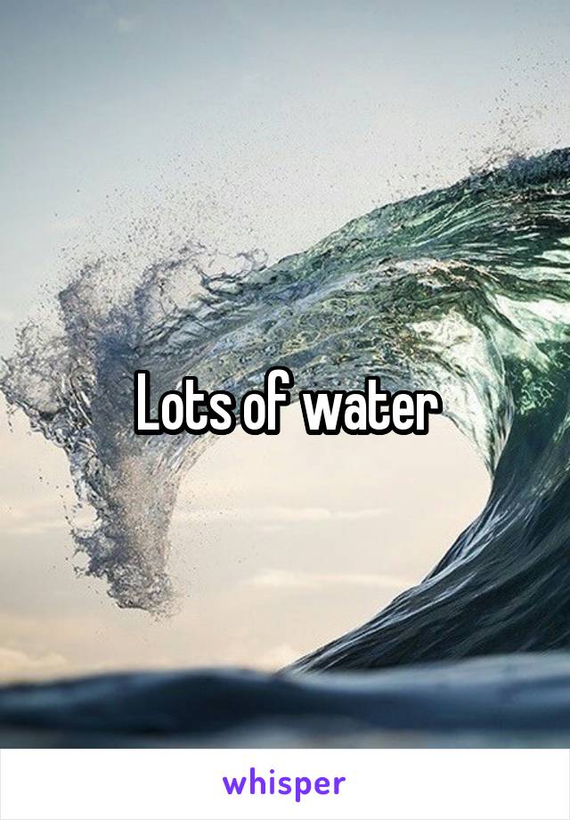 Lots of water