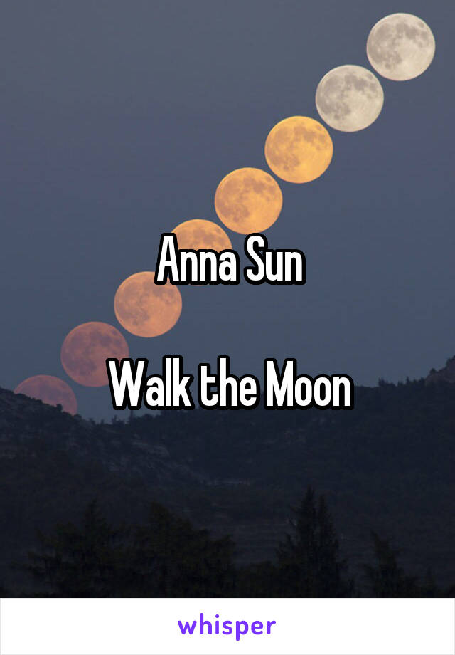 Anna Sun

Walk the Moon