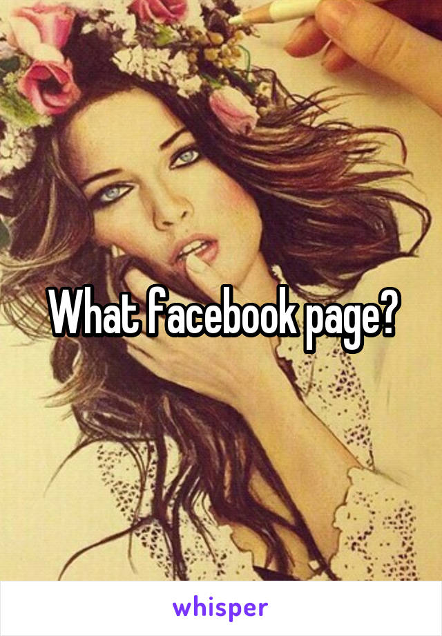What facebook page?