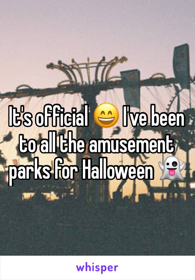 It's official 😄 I've been to all the amusement parks for Halloween 👻 