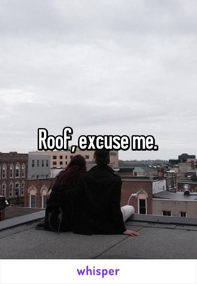 Roof, excuse me. 