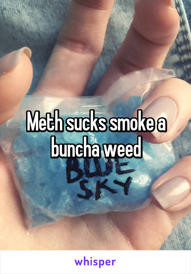 Meth sucks smoke a buncha weed