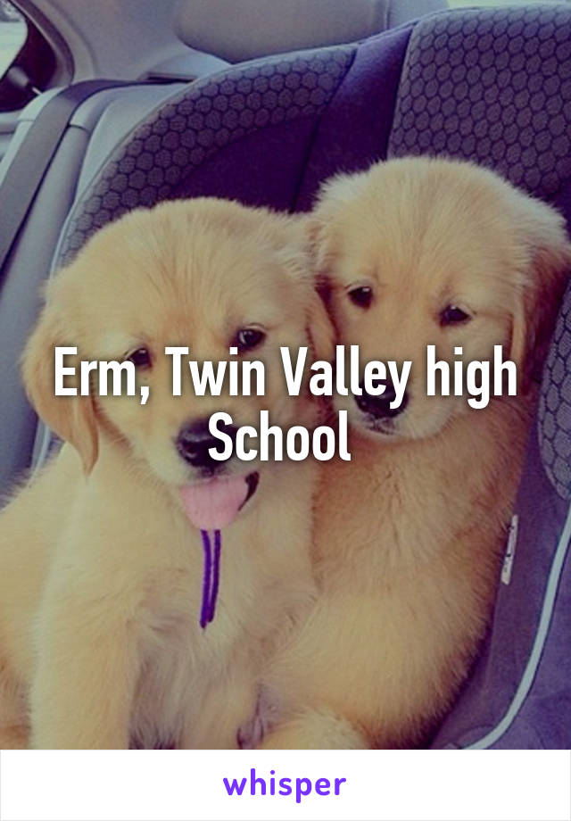 Erm, Twin Valley high School 