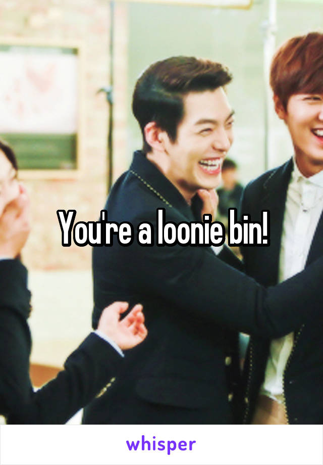 You're a loonie bin!