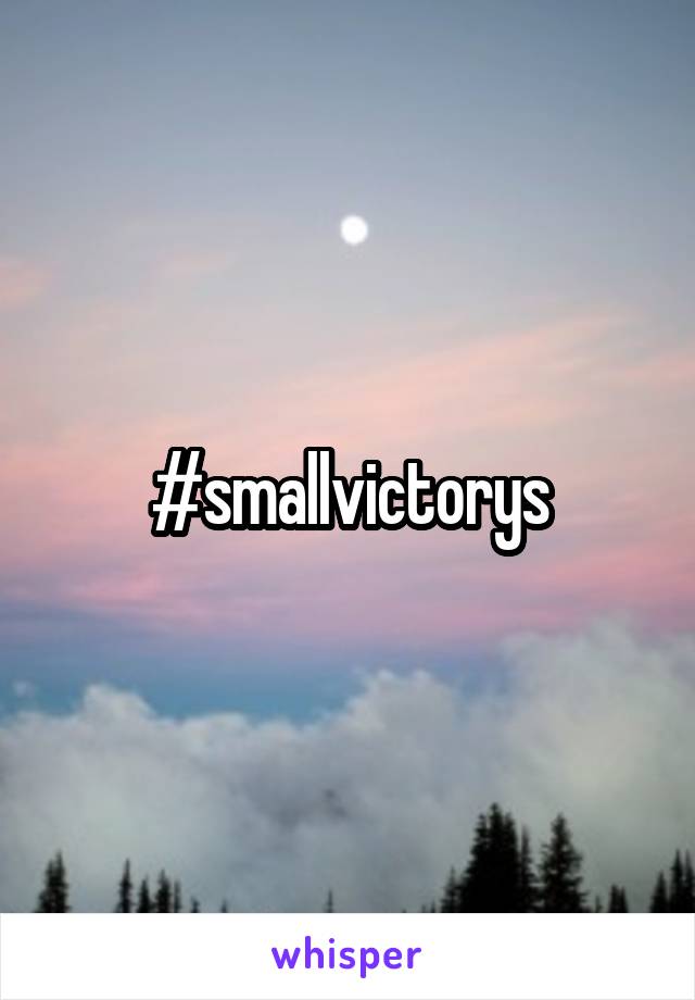 #smallvictorys