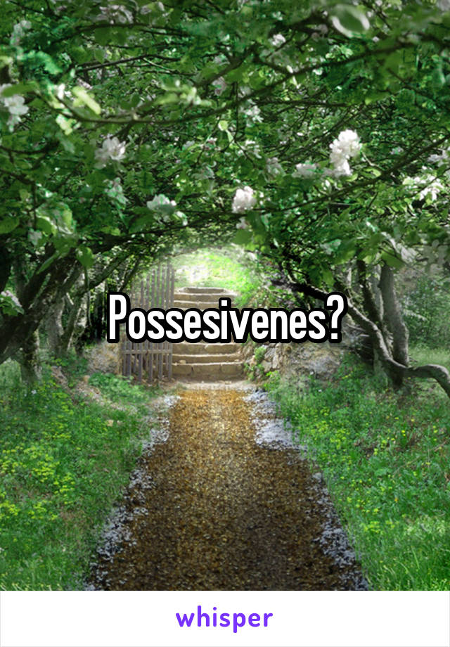 Possesivenes?