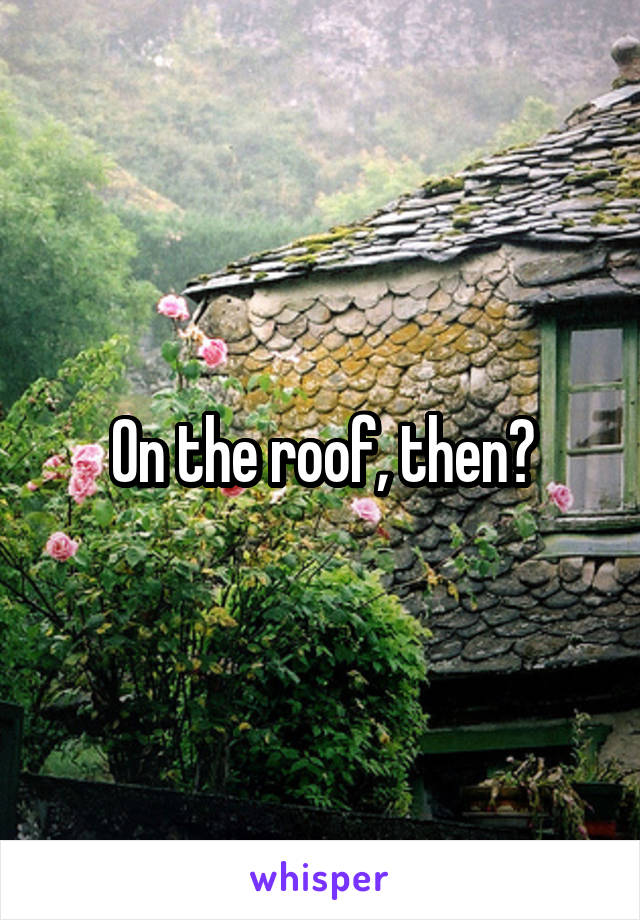 On the roof, then?