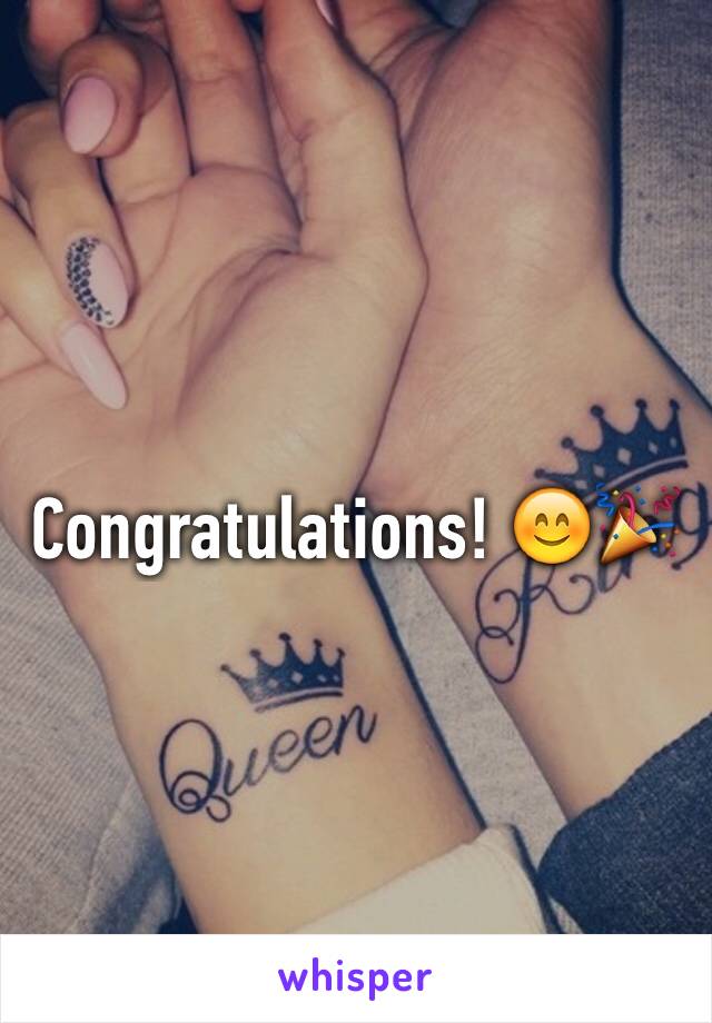Congratulations! 😊🎉