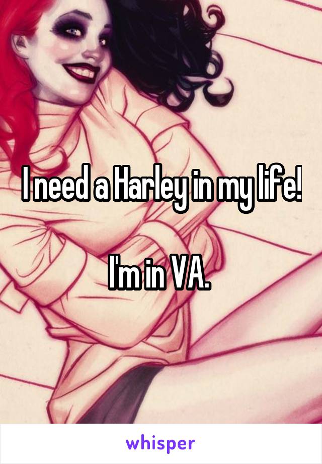 I need a Harley in my life! 
I'm in VA. 