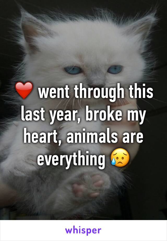 ❤️ went through this last year, broke my heart, animals are everything 😥