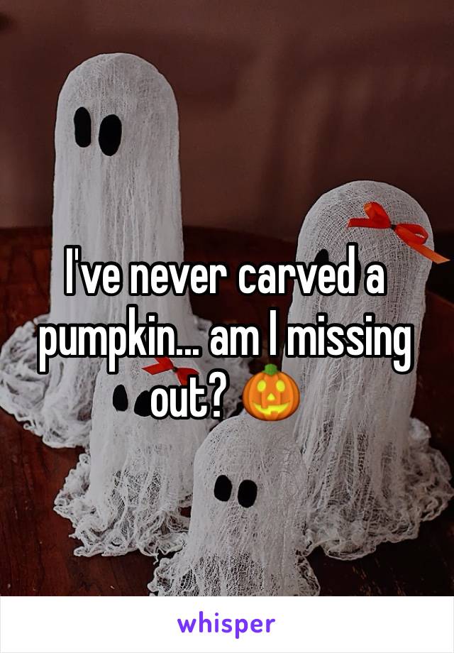 I've never carved a pumpkin... am I missing out? 🎃