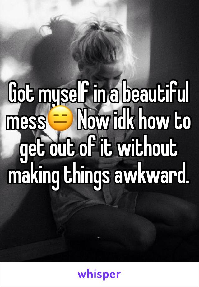 Got myself in a beautiful mess😑 Now idk how to get out of it without making things awkward.
