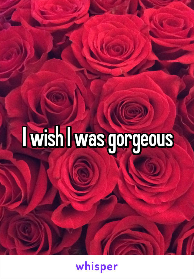 I wish I was gorgeous