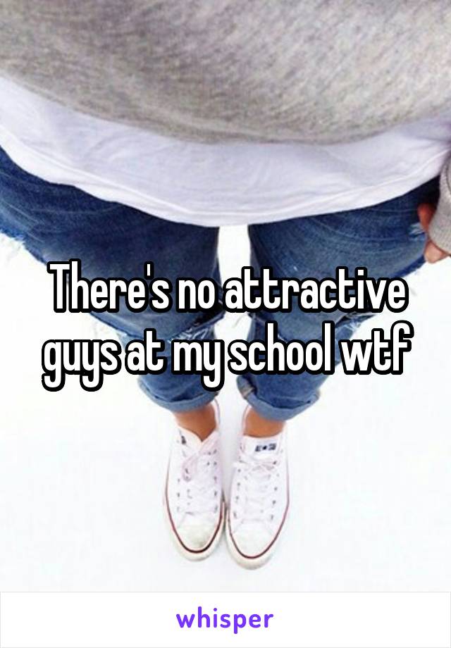 There's no attractive guys at my school wtf