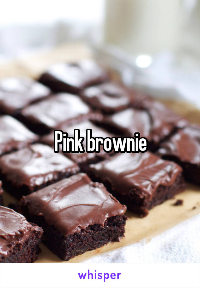Pink brownie