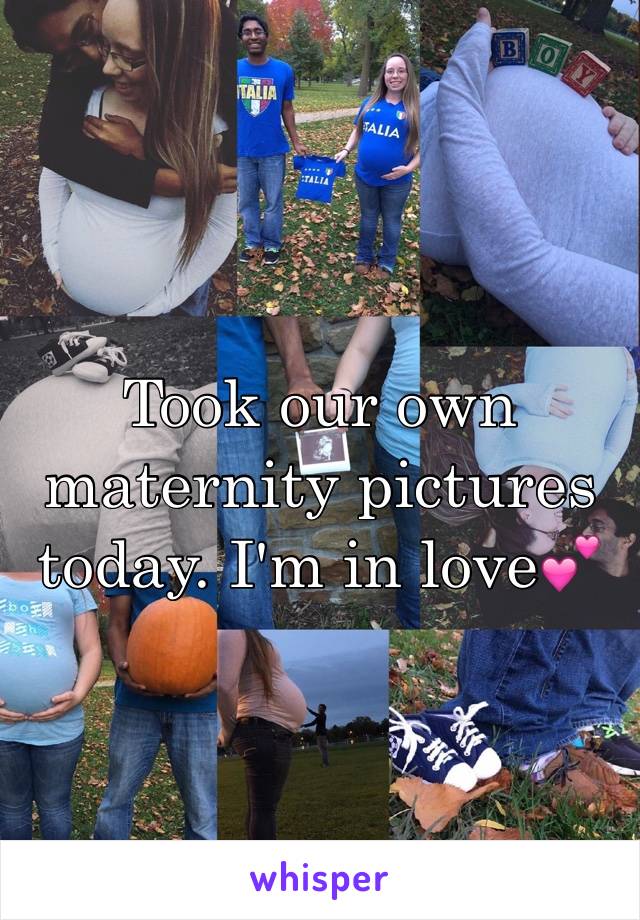 Took our own maternity pictures today. I'm in love💕