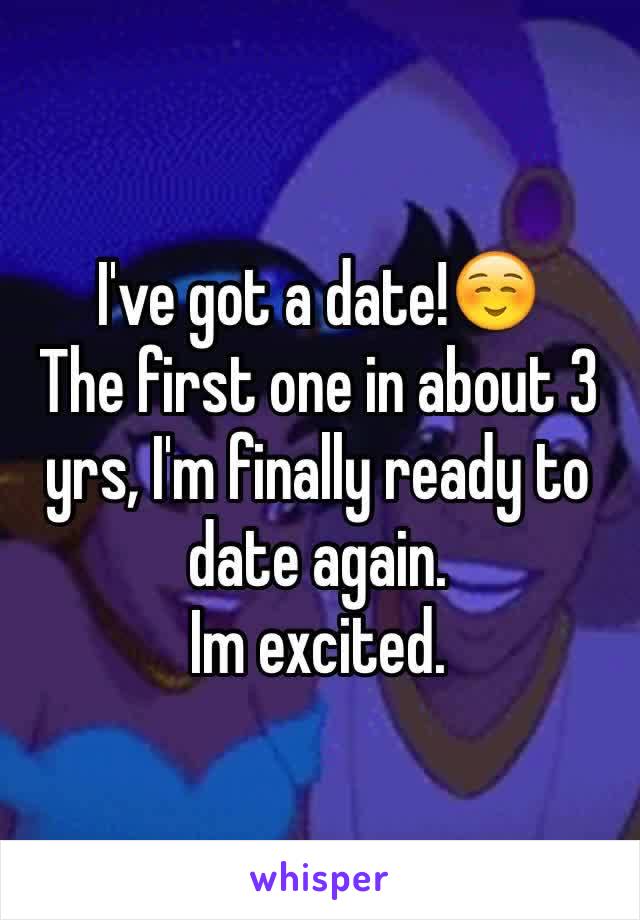 I've got a date!☺️
The first one in about 3 yrs, I'm finally ready to date again.
Im excited. 