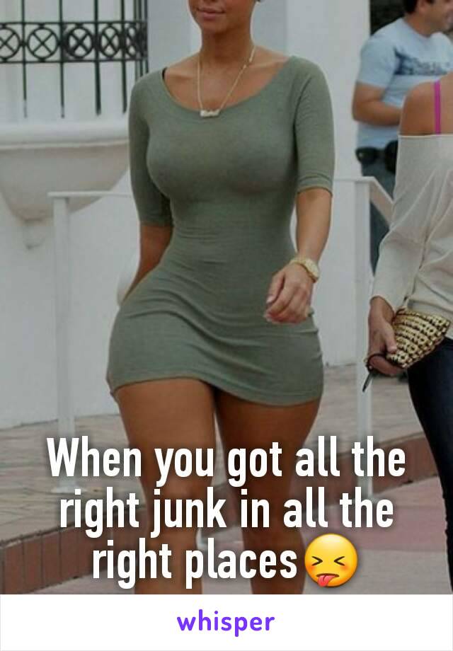 When you got all the right junk in all the right places😝