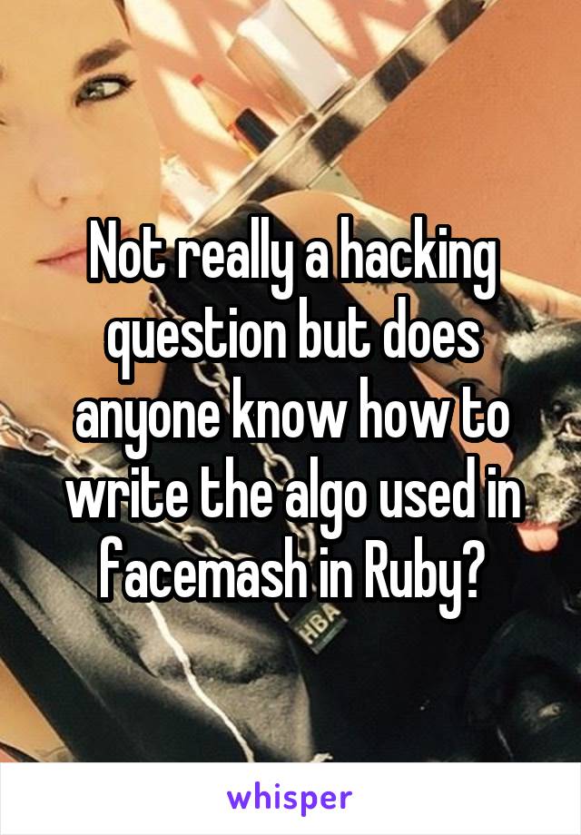 Not really a hacking question but does anyone know how to write the algo used in facemash in Ruby?