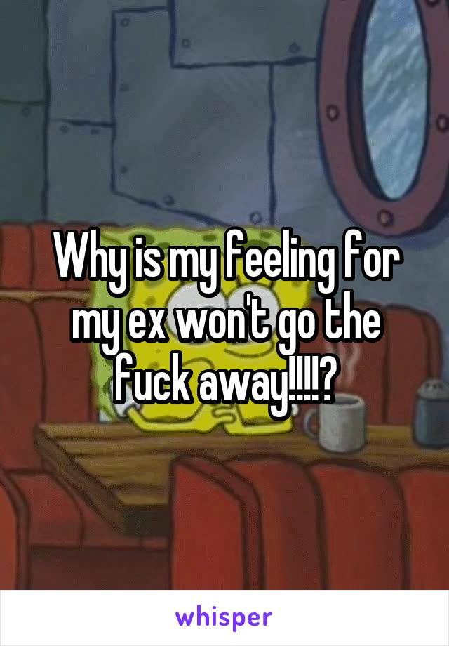 Why is my feeling for my ex won't go the fuck away!!!!?