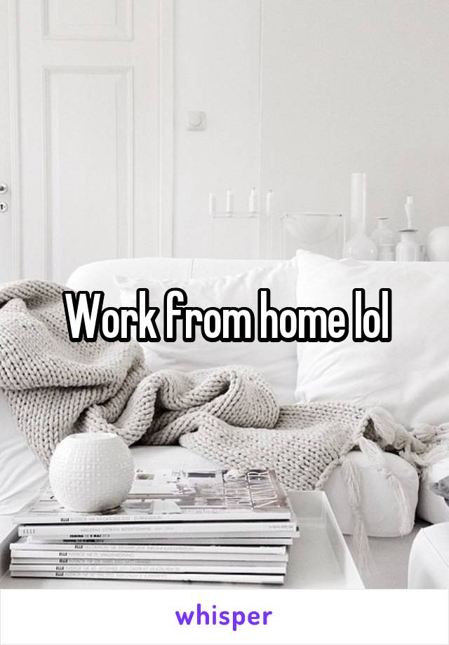 Work from home lol