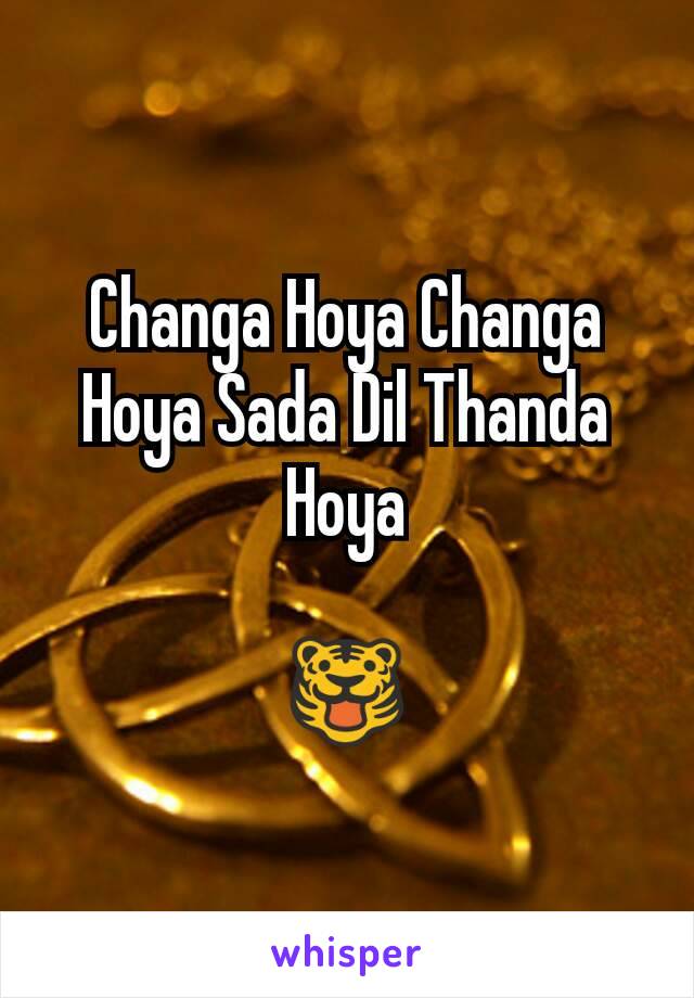 Changa Hoya Changa Hoya Sada Dil Thanda Hoya

🐯