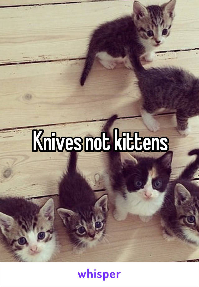 Knives not kittens