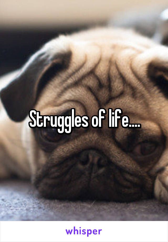Struggles of life....